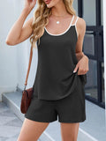 Double Spaghetti Strap Cami and Shorts Set - EBYNN