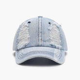 Distressed Cotton Baseball Cap.