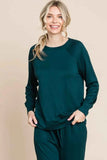 Super Lady Lounge Set: Round Neck Top & Drawstring Pants.
