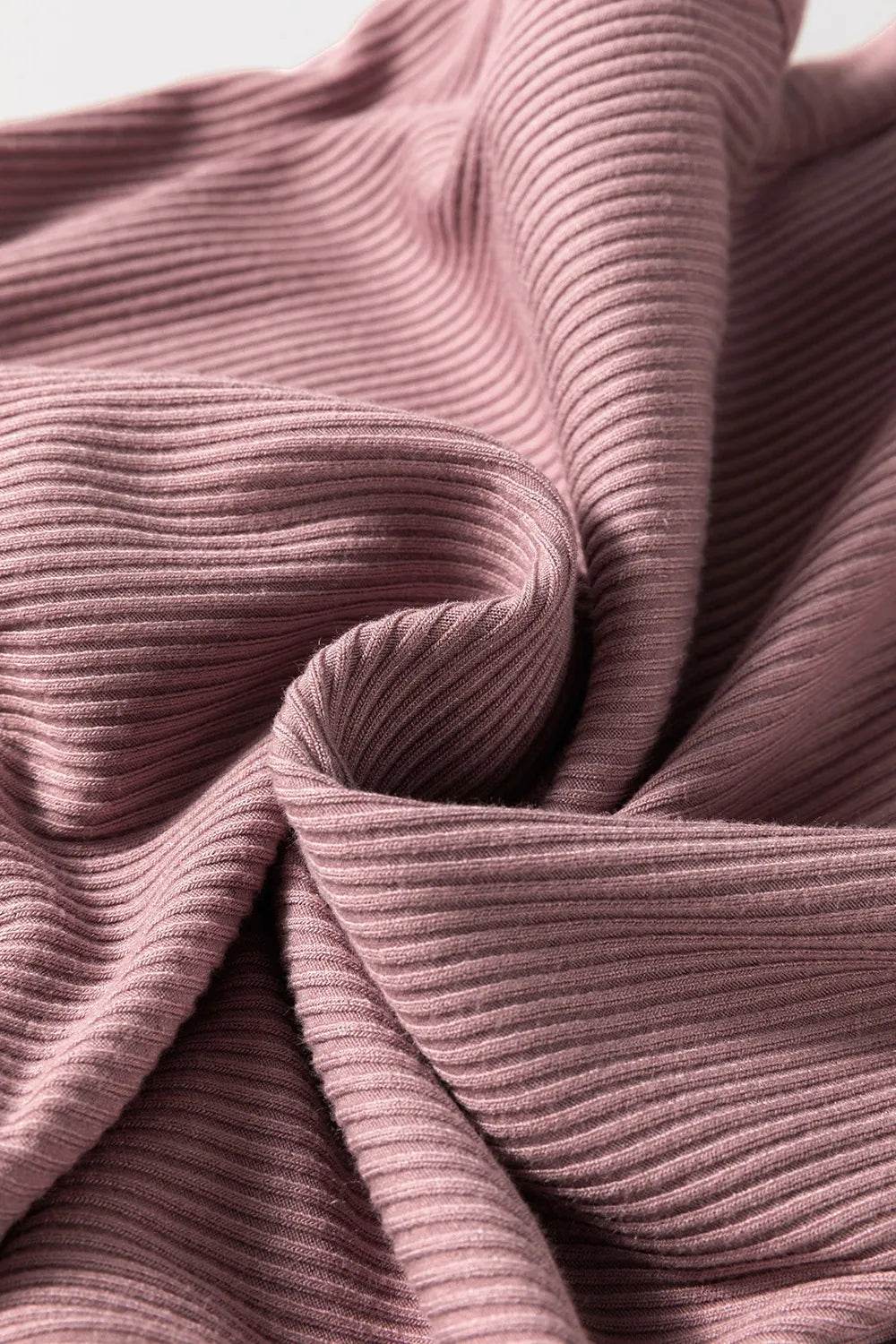 Ribbed Midi Dress with Patchwork and Pockets.