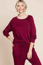 Super Lady Round Neck Raglan Sleeve Lounge Set.