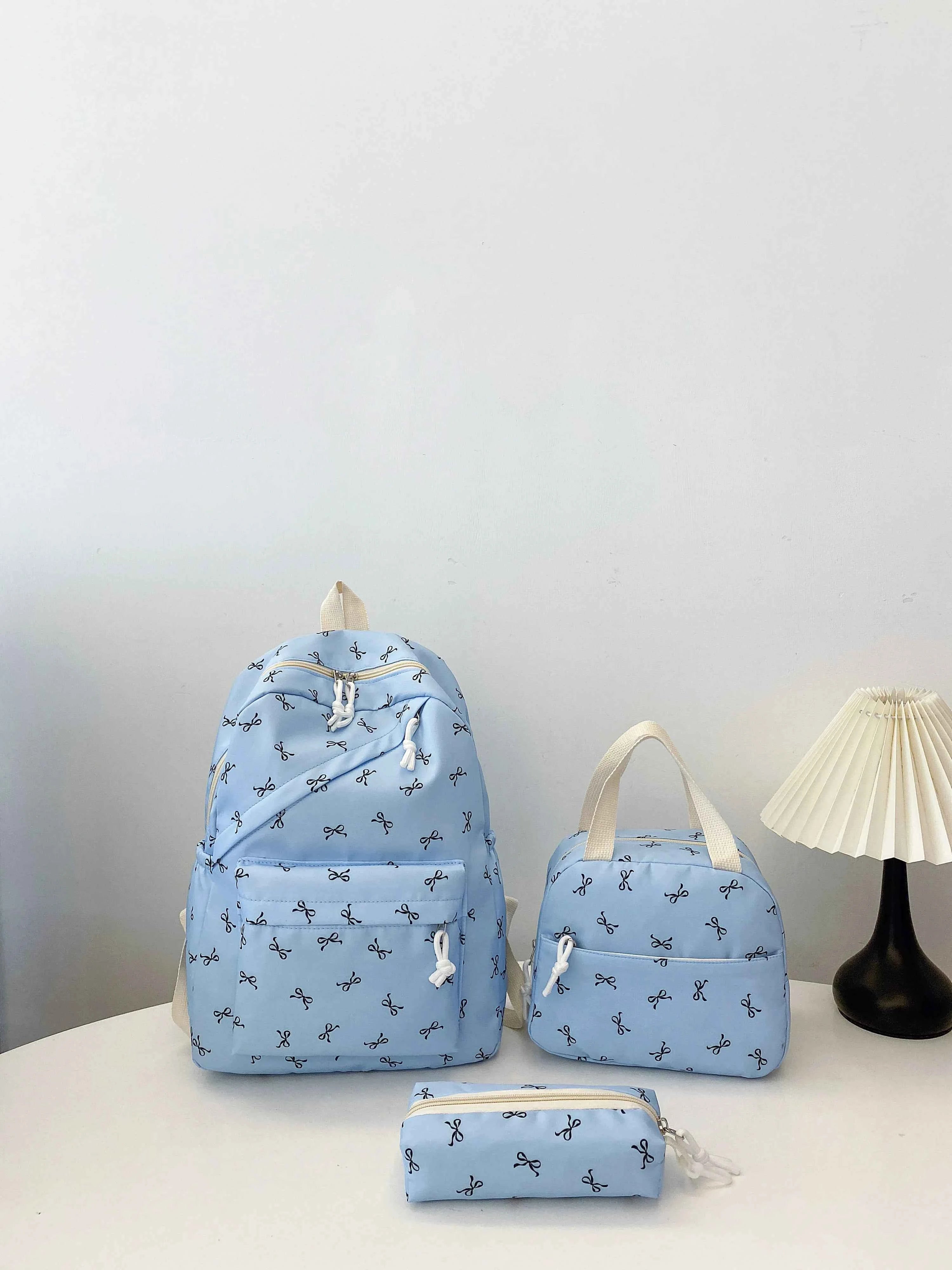 Bow Print 3-Piece Bag Set.