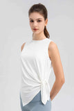 Slit Round Neck Tank Top.