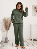 Ivy Lane Teddy Long Sleeve Top and Pants Lounge Set.