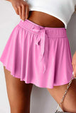 Drawstring High Waist Active Skorts.