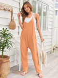V-Neck Spaghetti Strap Pocketed Jumpsuit.