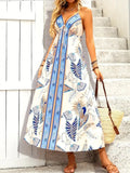 Printed Halter Neck Midi Dress.