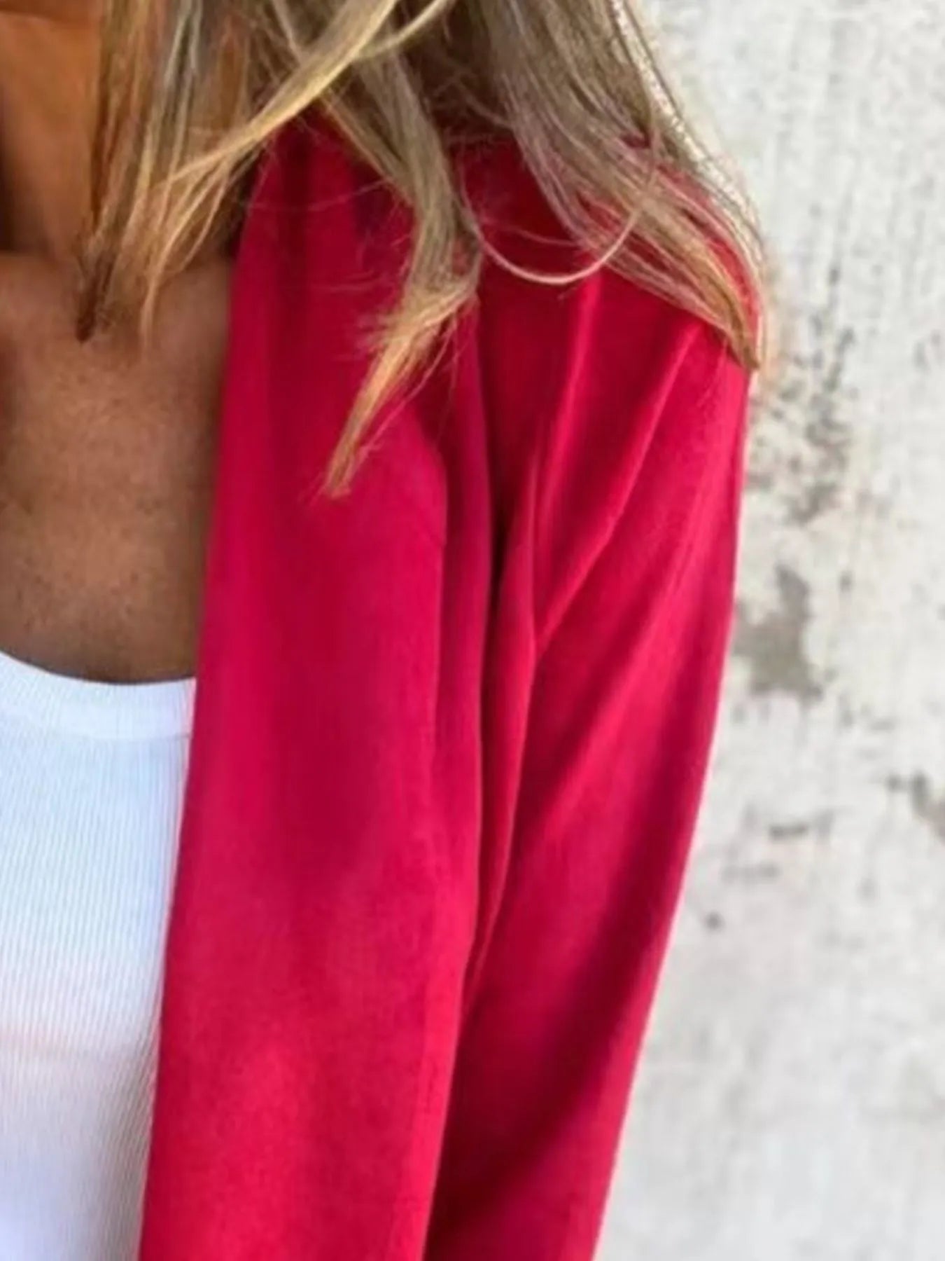 Plus Size Open Front Casual Cardigan.