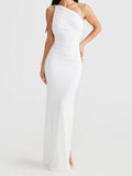 Backless Slit Sleeveless Bodycon Maxi Dress.