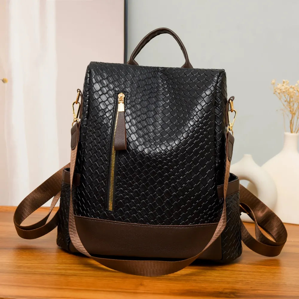 Large PU Leather Backpack Bag.