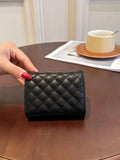 Mini PU Leather Solid Color Wallet.