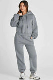 Dropped Shoulder Hooded Active Set - Top & Pants.