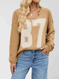 Number 81 Oversized Cable Knit Sweater.