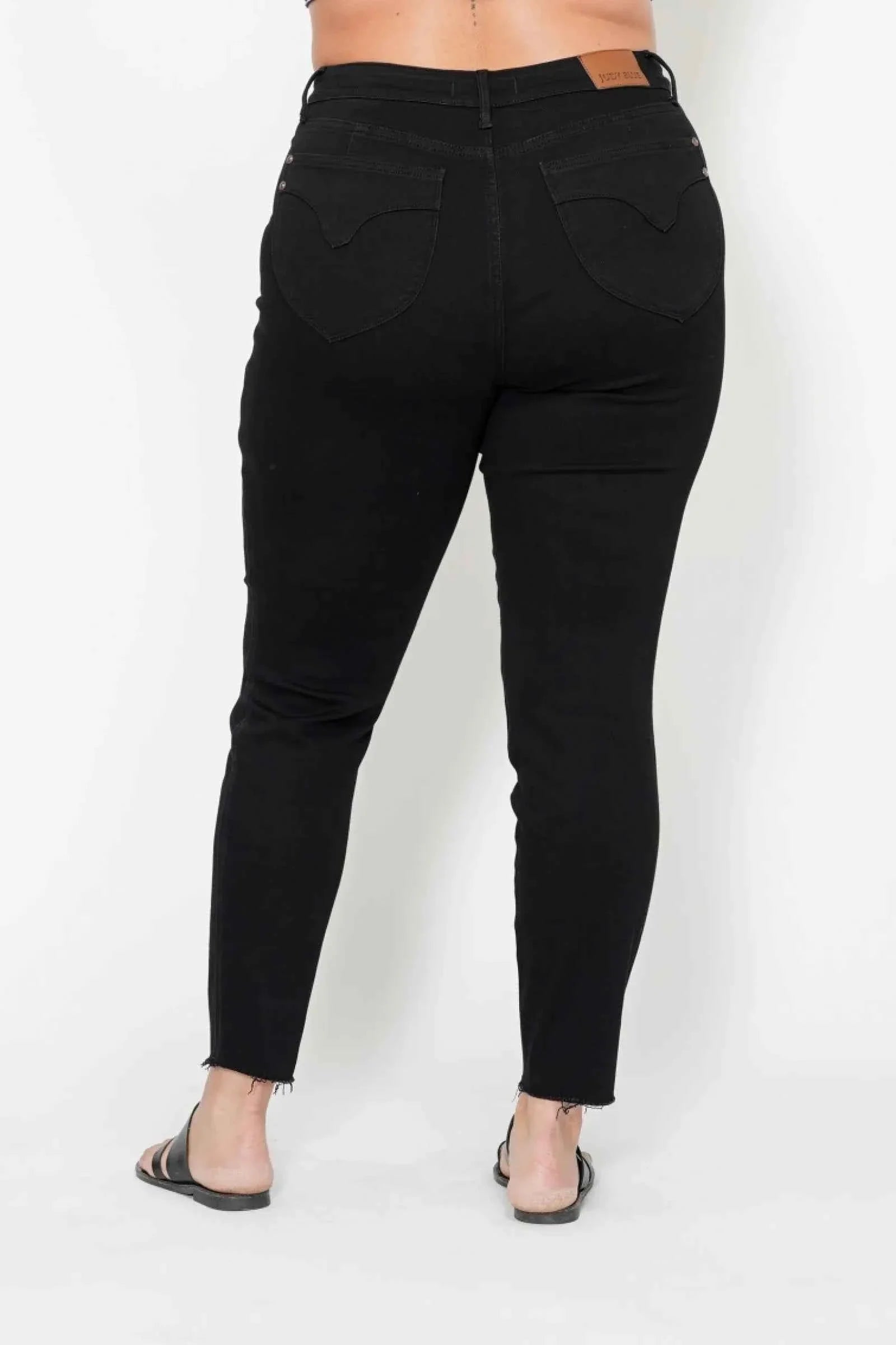 Judy Blue Plus Size High Waisted Tummy Control Skinny Jeans.