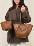 Large PU Leather Shoulder Bag with Pouch.