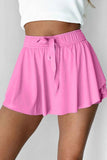 Drawstring High Waist Active Skorts.