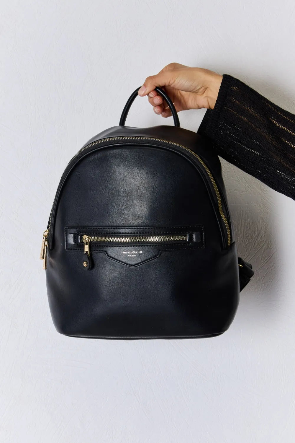 David Jones Stylish PU Leather Backpack.