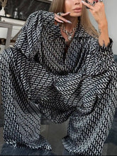 Printed Button Up Shirt and Pants Set.