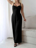 Devine Tie Back Backless Crisscross Jumpsuit.
