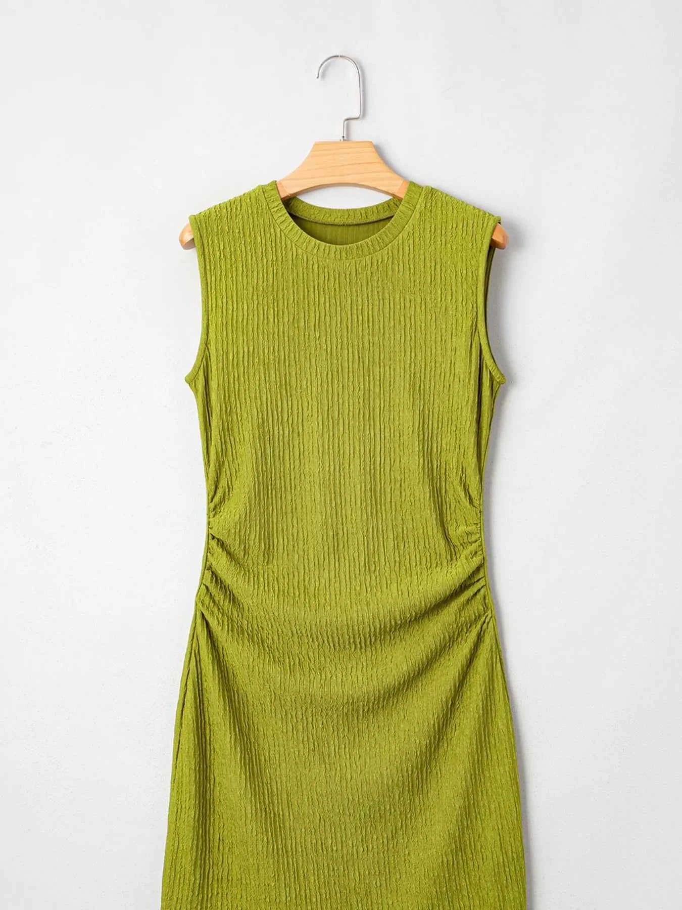 Sleeveless Ribbed Bodycon Dress.