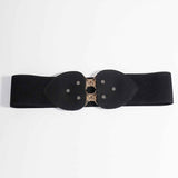 Alloy Leaf Buckle Elastic Belt.