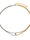 18K Gold-Plated Stainless Steel Two-Tone Necklace.