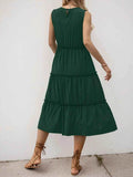 Frill Tiered Midi Dress.