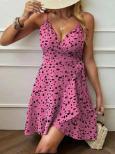 Leopard Print Surplice Cami Dress.
