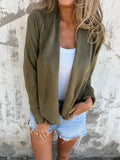 Plus Size Open Front Casual Cardigan.