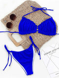 Frill Trill Halter Neck Bikini Set.