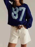 Number 81 Oversized Cable Knit Sweater.