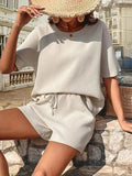 Waffle Knit Top and Shorts Set for Ultimate Comfort and Style - EBYNN