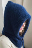Solid Color Thermal Knit Drawstring Hat.