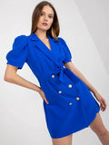 Belted Short Sleeve Blazer Dress.