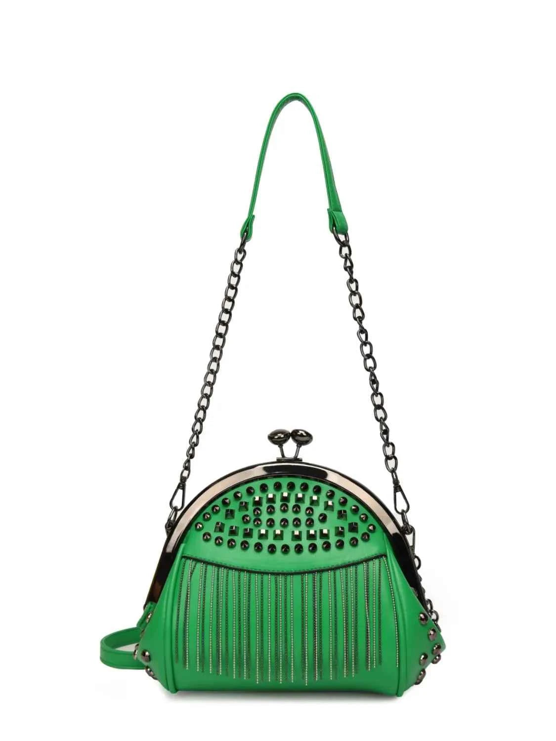 Studded Fringe Crossbody Bag.