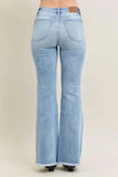 Judy Blue Plus Size High-Waist Flare Jeans with Shield Pockets.