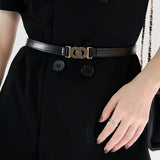 Alloy Buckle PU Leather Belt.