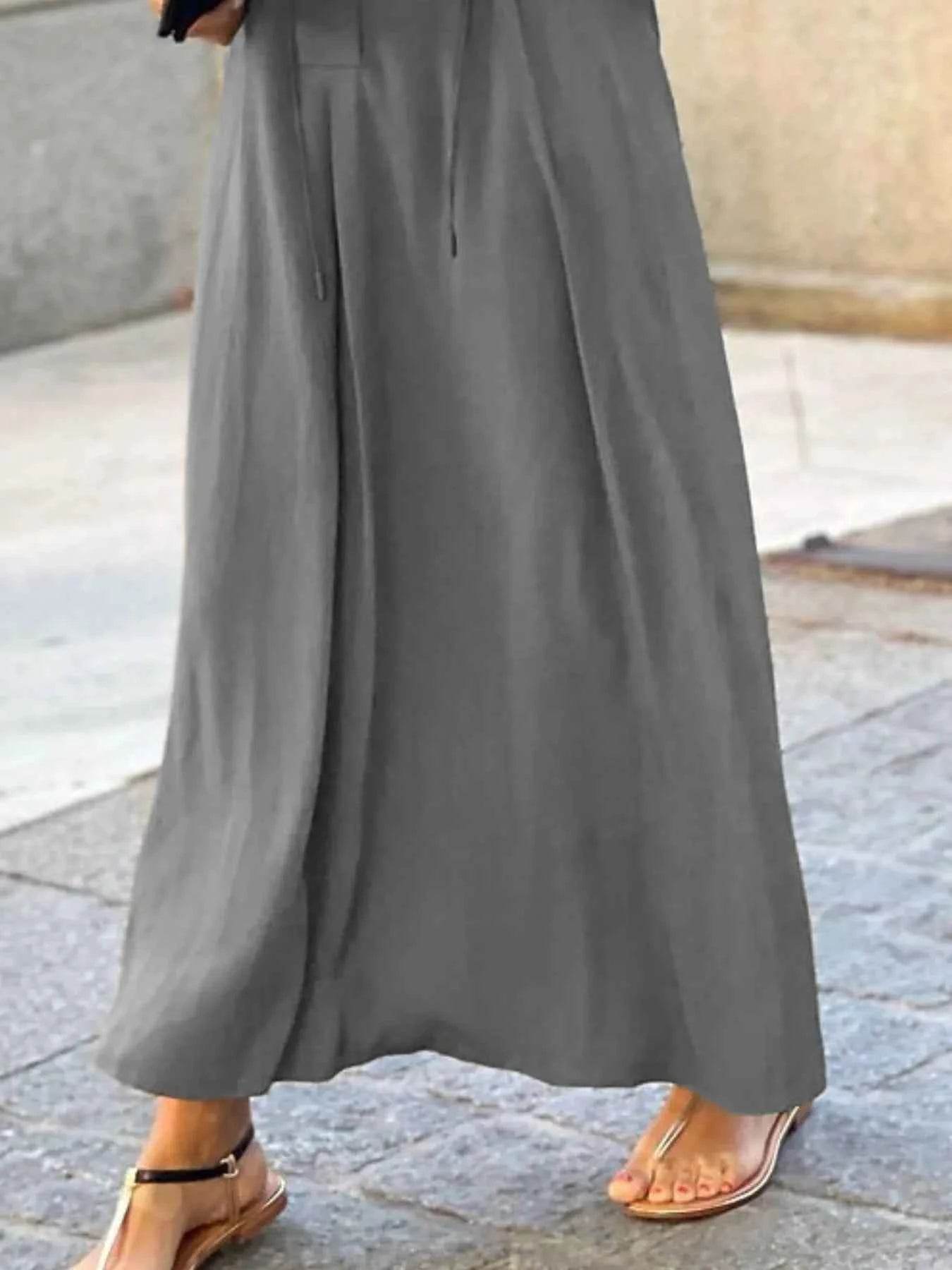 Plus Size Solid Color Maxi Shirt Dress.