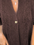 Plus Size One Button Openwork Cardigan.