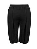 Plus Size Wide Leg Pleated Cropped Pants.