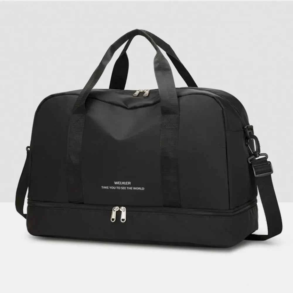 Detachable Strap Oversized Nylon Travel Bag.