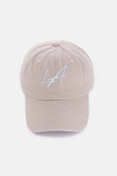 Zenana Washed Embroidered City Baseball Cap.