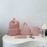 4-Piece Canvas Bag Set - Versatile & Stylish.