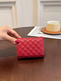 Mini PU Leather Solid Color Wallet.