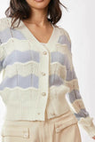 Davi & Dani Button-Up Front V Neckline Cardigan Sweater.