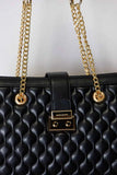 David Jones Quilted PU Leather Handbag.