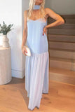 Adjustable Strap Maxi Cami Dress with Scarf.