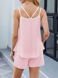 Double Spaghetti Strap Cami and Shorts Set - EBYNN