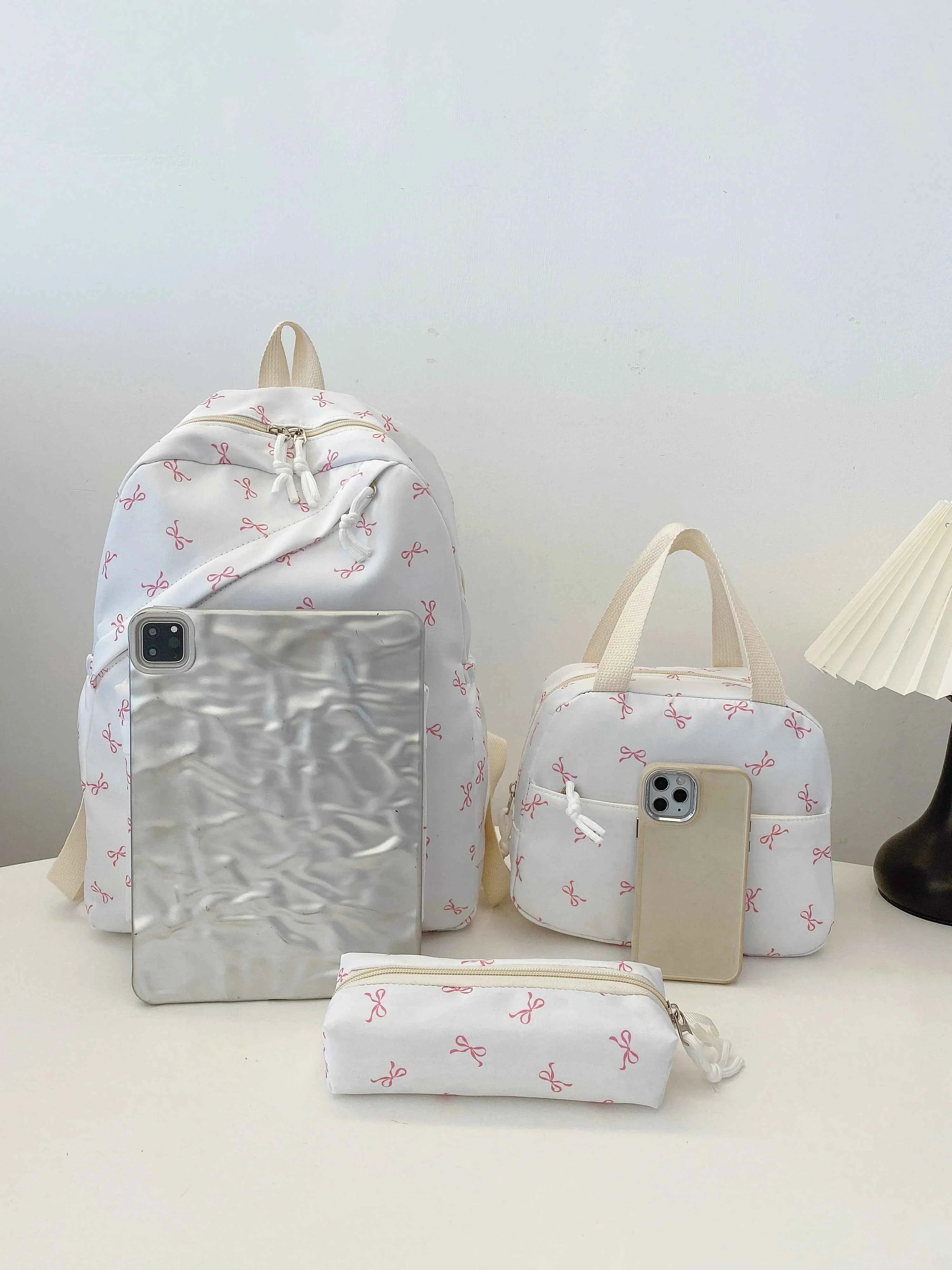 Bow Print 3-Piece Bag Set.