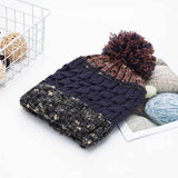 Contrast Thermal Hat with Pompom.